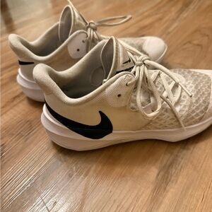 Nike Cream and Black Athletic Shoes